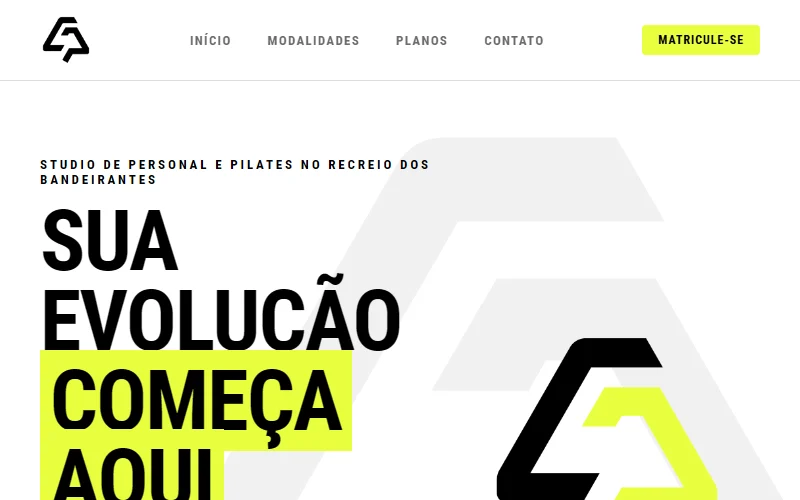Site do Studio CP Fitness