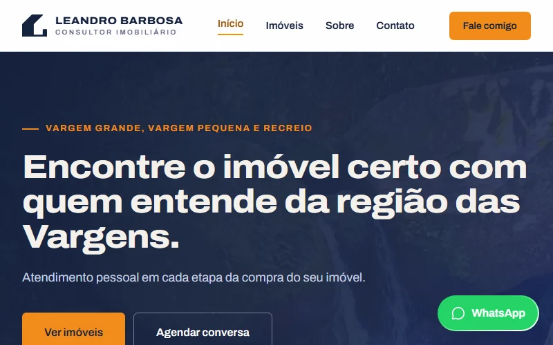 Site de Leandro Barbosa Imóveis