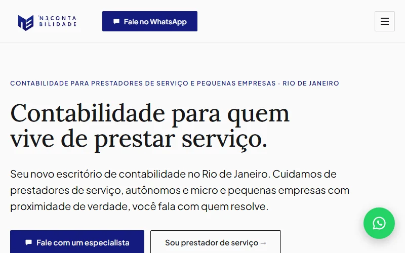 Site da N3 Contabilidade